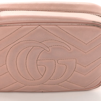 Gucci Calfskin Matelasse Mini GG Marmont Chain Shoulder Bag Perfect Pink 16 of 24
