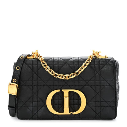 Christian Dior Calfskin Cannage Small Caro Bag Black 1 of 10
