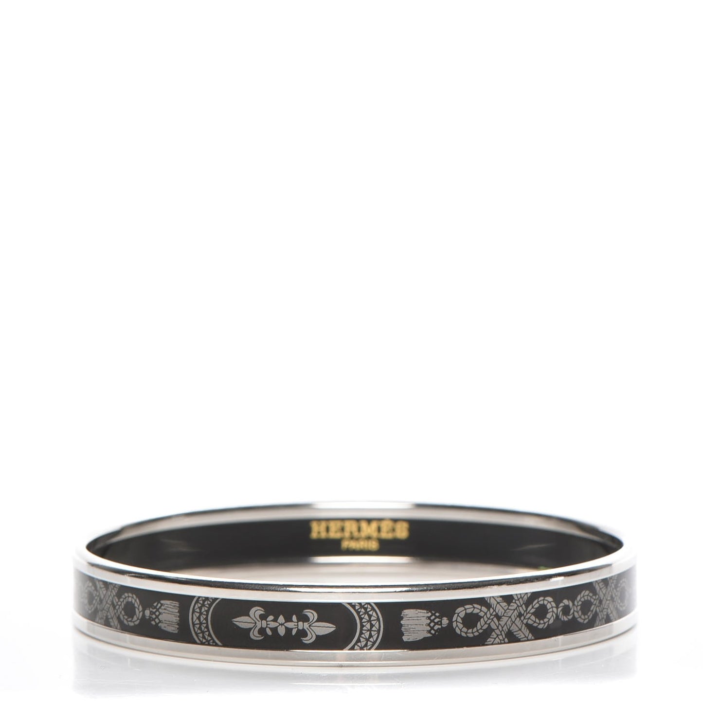 Enamel Printed Grand Apparat Narrow Bracelet 62 Black