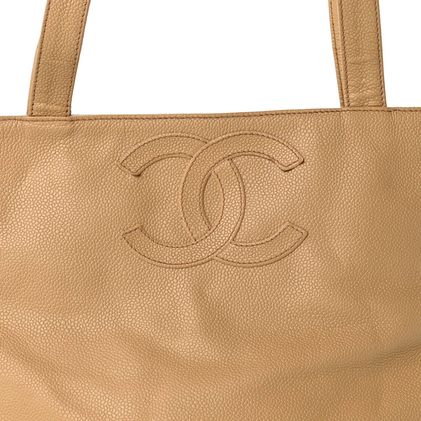 Caviar Timeless CC Tote Beige