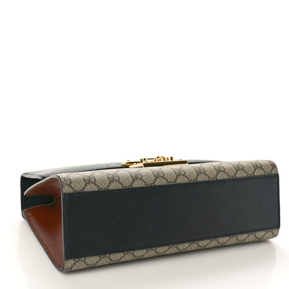 Gucci GG Supreme Monogram Calfskin Medium Padlock Shoulder Bag Beige Black Cuir 4 of 10