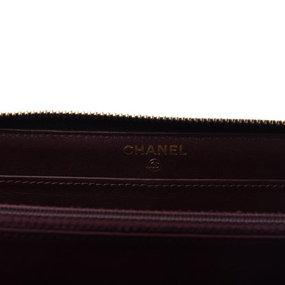 Chanel Caviar Quilted Large Gusset Zip Around Wallet Black 6 of 8