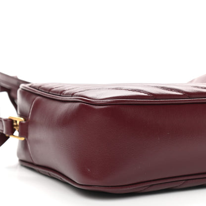 Saint Laurent Calfskin Matelasse Monogram Lou Camera Bag Dark Legion Red 8 of 9