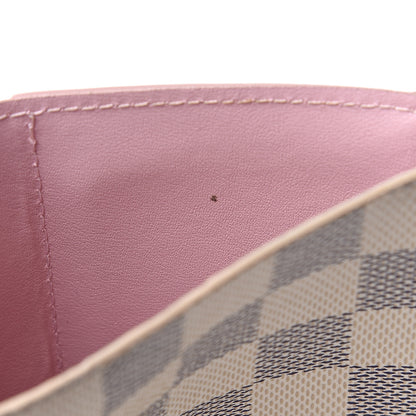 Louis Vuitton Damier Azur Victorine Wallet Rose Ballerine 8 of 14