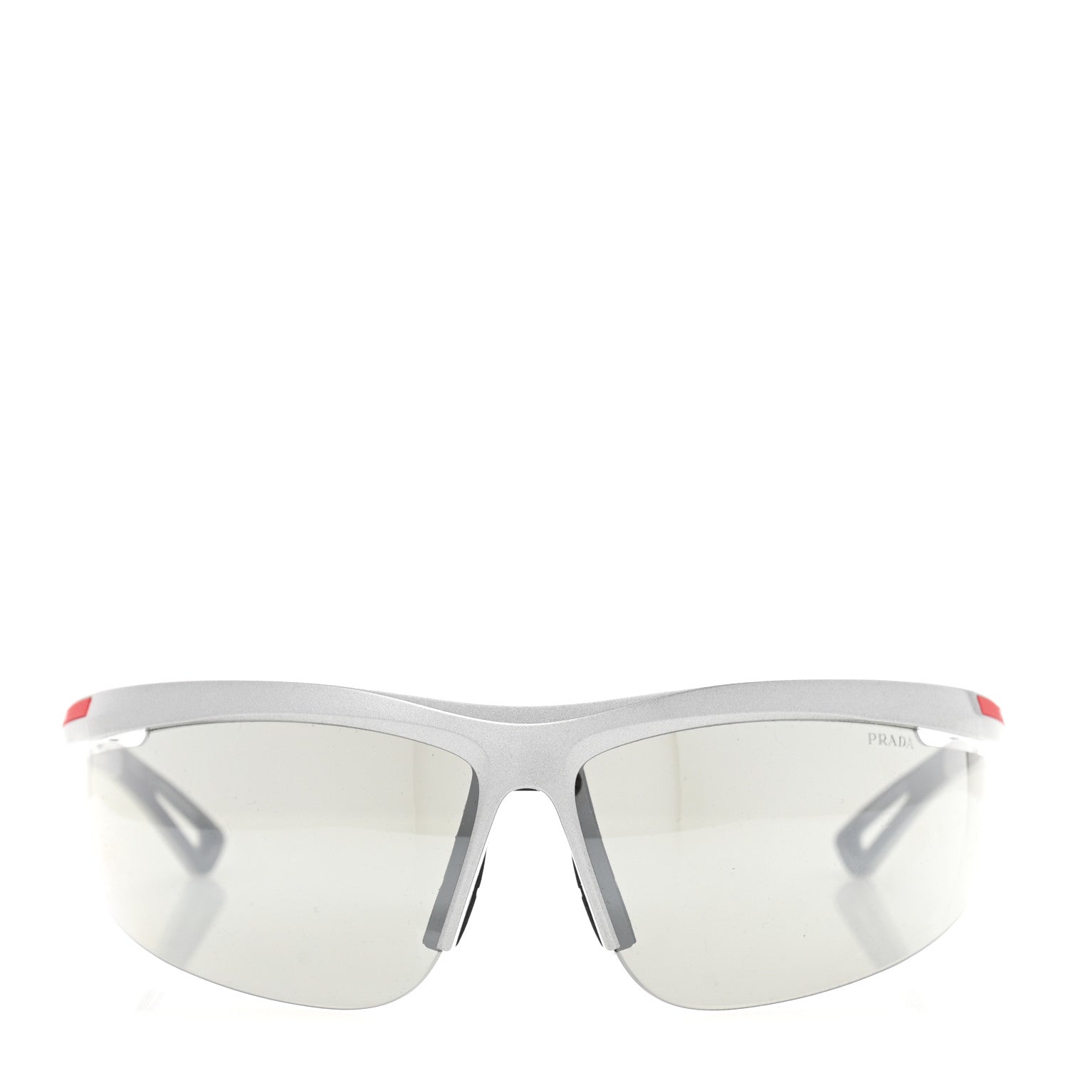 Prada Metal Rubber Linea Rossa Sport Sunglasses SPS A02S Argento 2 of 8