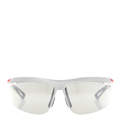 Prada Metal Rubber Linea Rossa Sport Sunglasses SPS A02S Argento 2 of 8