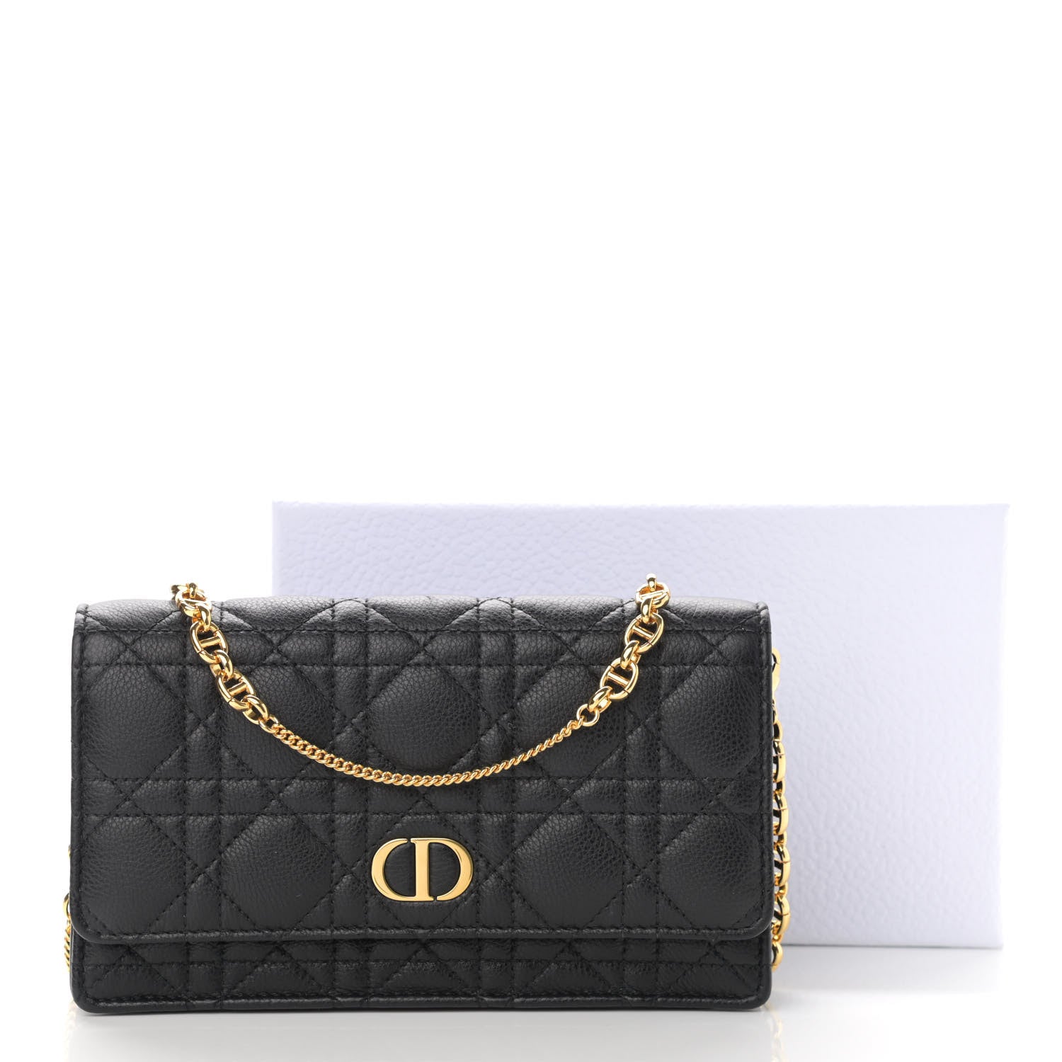 Christian Dior Supple Calfskin Caro Pouch with Chain Black 11 of 11