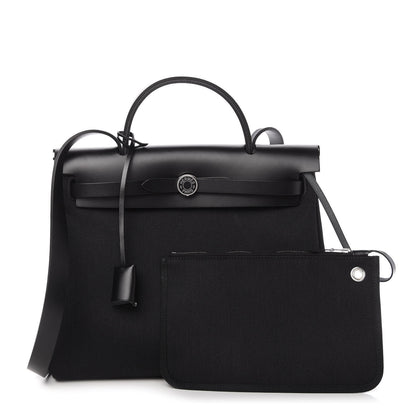 Hermes Toile Vache Hunter Herbag Zip PM 31 Black 1 of 10