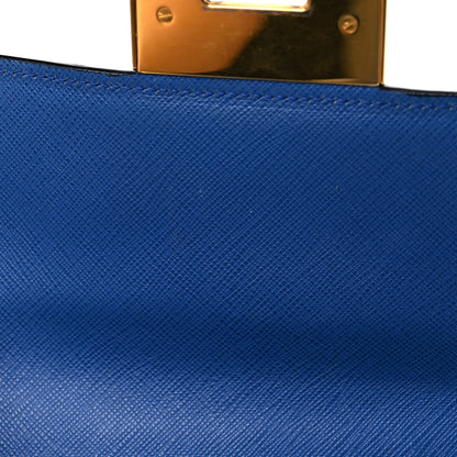 Prada Saffiano Lock Crossbody Bleu 13 of 21