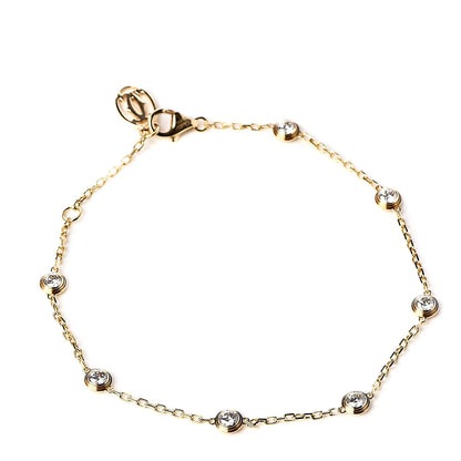 Cartier 18K Yellow Gold 7 Diamond D'Amour Station Bracelet 1 of 5