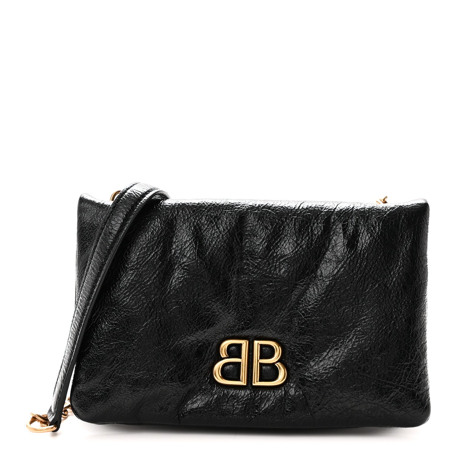 Balenciaga Arena Calfskin Medium Monaco Chain Shoulder Bag Black 1 of 10