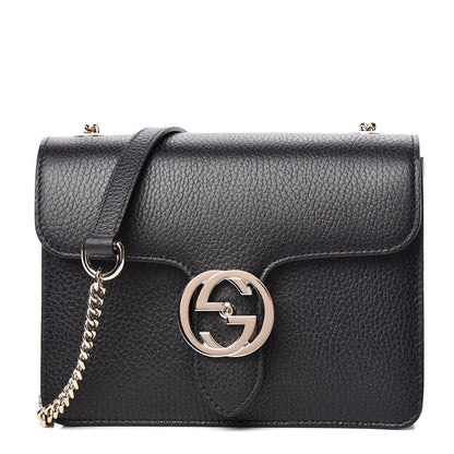 Gucci Dollar Calfskin Small Interlocking G Shoulder Bag Black 1 of 10