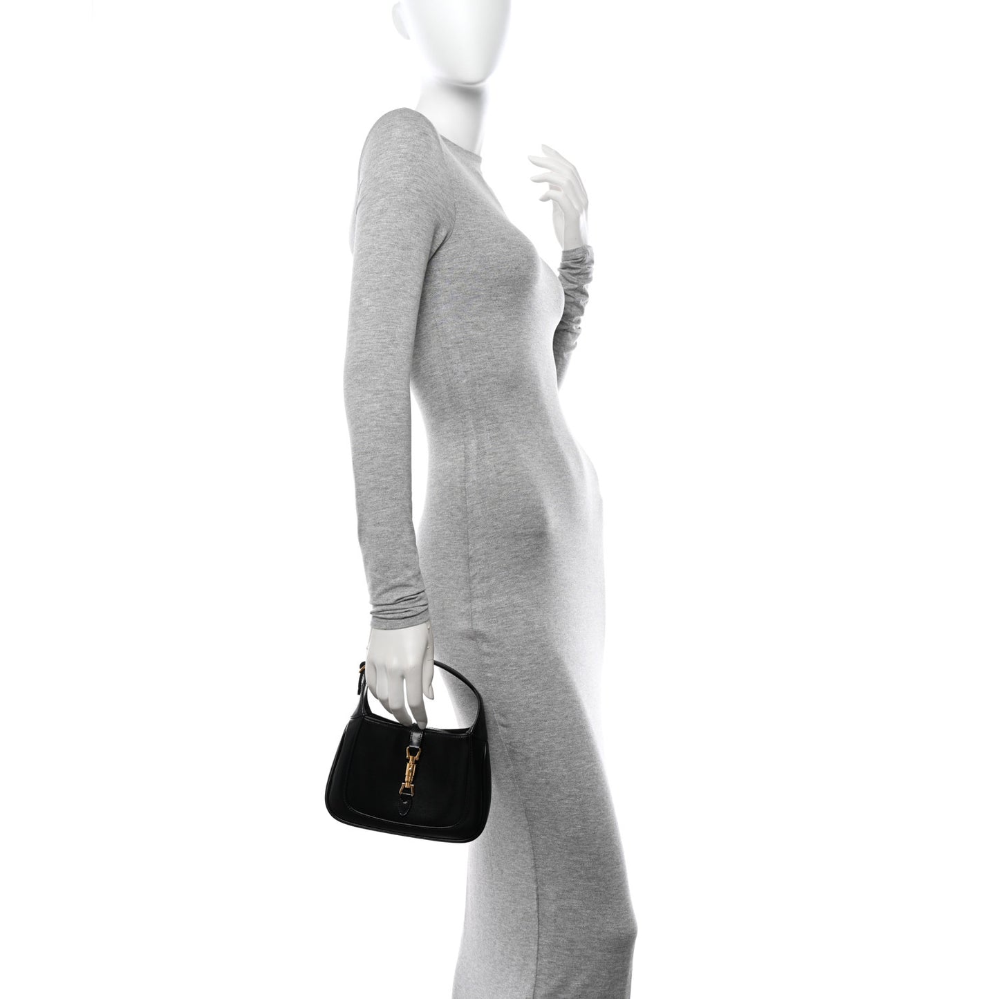 Boarded Dyana Lux Calfskin Mini Jackie 1961 Hobo Black