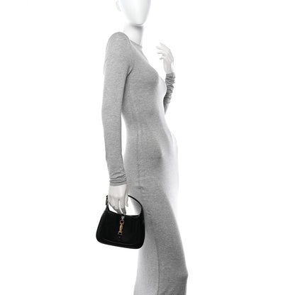 Gucci Boarded Dyana Lux Calfskin Mini Jackie 1961 Hobo Black 2 of 11