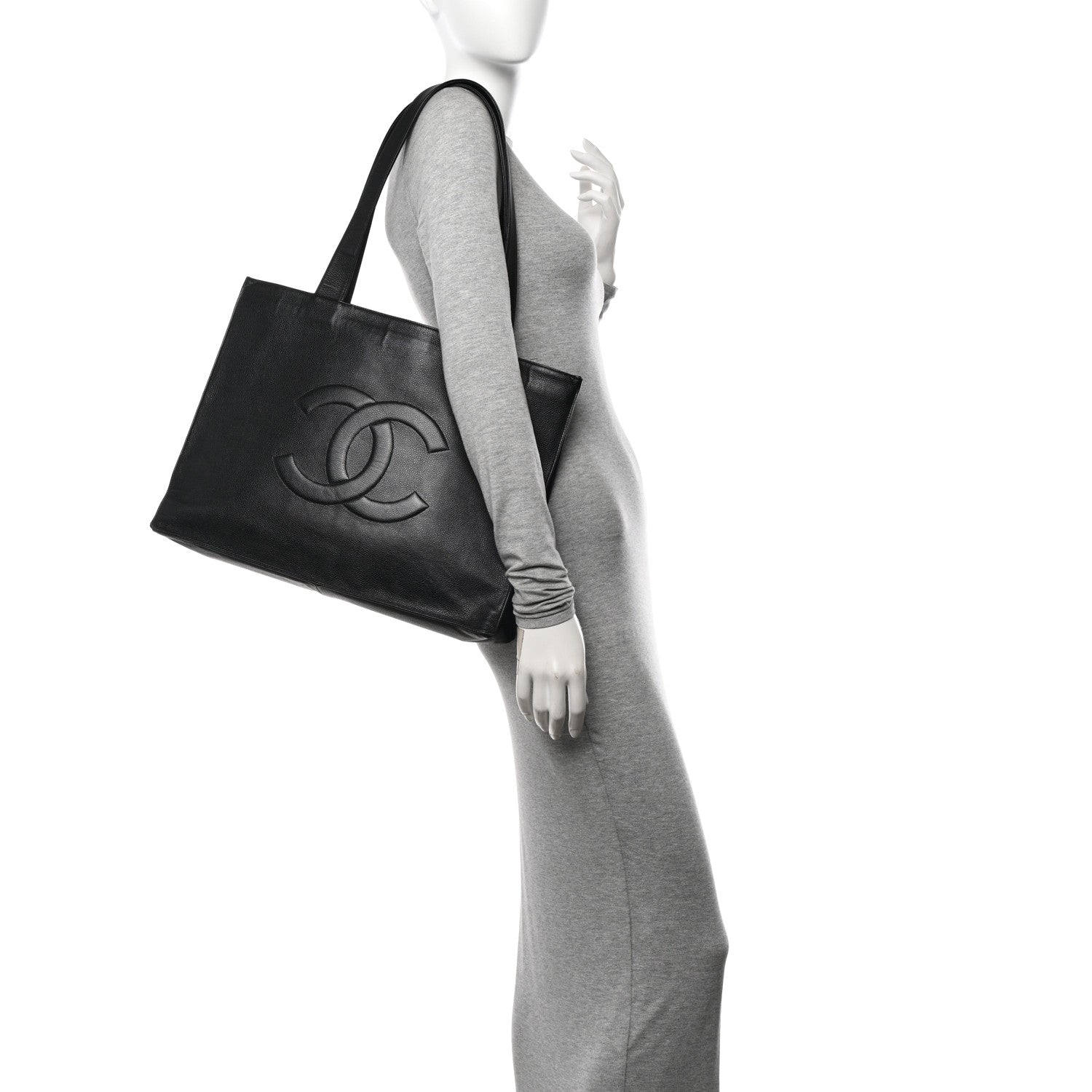 Chanel Caviar CC Shopper Tote Black 2 of 14