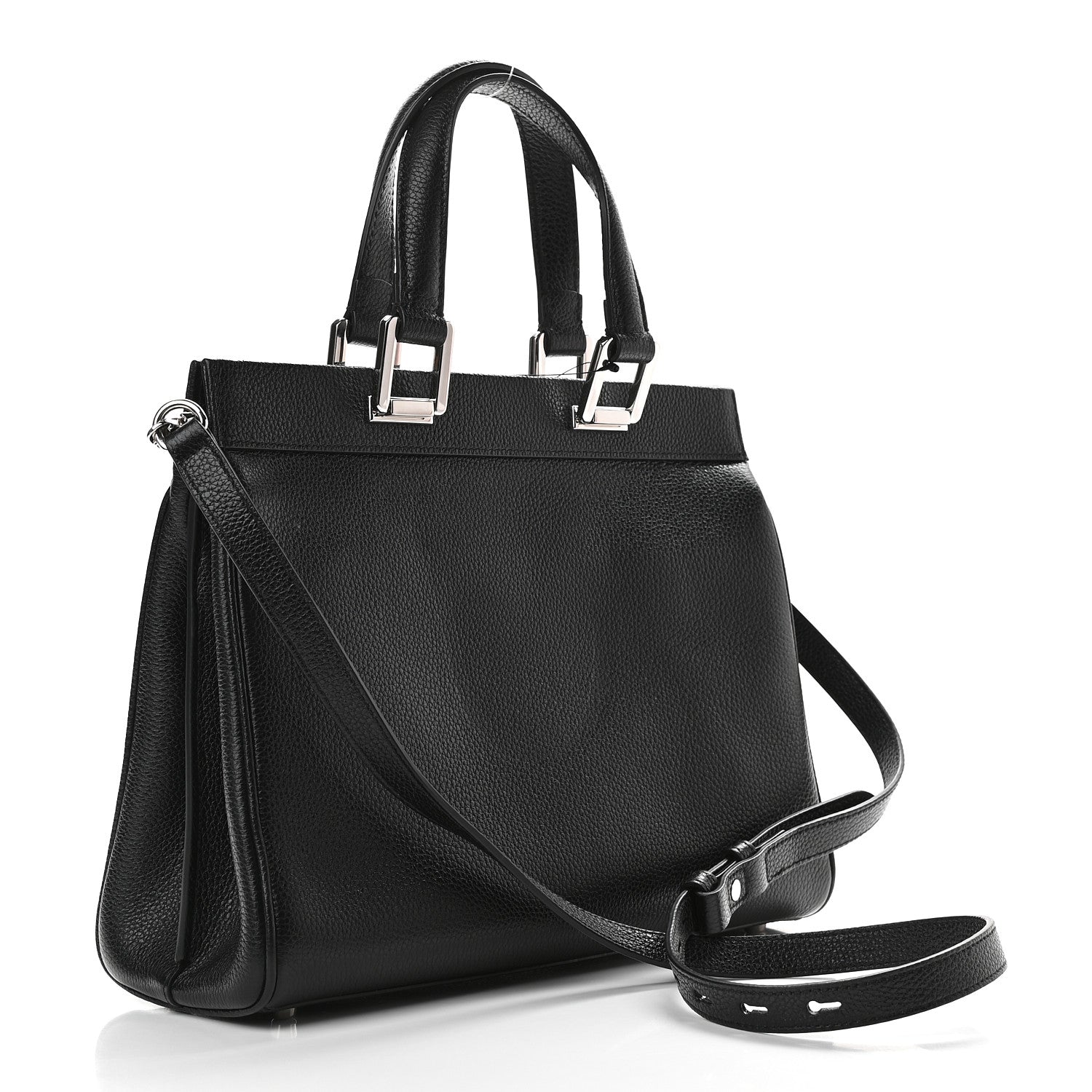 Gucci Grainy Calfskin Small Zumi Top Handle Bag Black 3 of 10