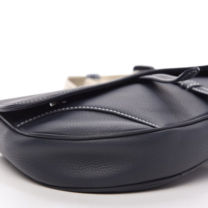 Christian Dior Grained Calfskin Kim Jones Saddle Bag Navy Blue 7 of 11