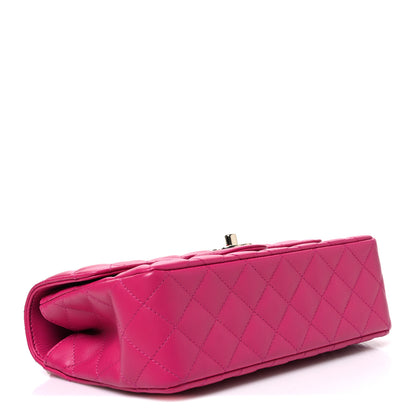 Chanel Lambskin Quilted Medium Crystal Top Handle Rectangular Flap Dark Pink 3 of 9