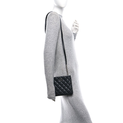 Chanel Lambskin Quilted Uniform Crossbody Bag Black 2 of 11