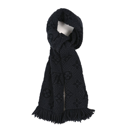 Louis Vuitton Wool Silk Logomania Scarf Charcoal 1 of 4