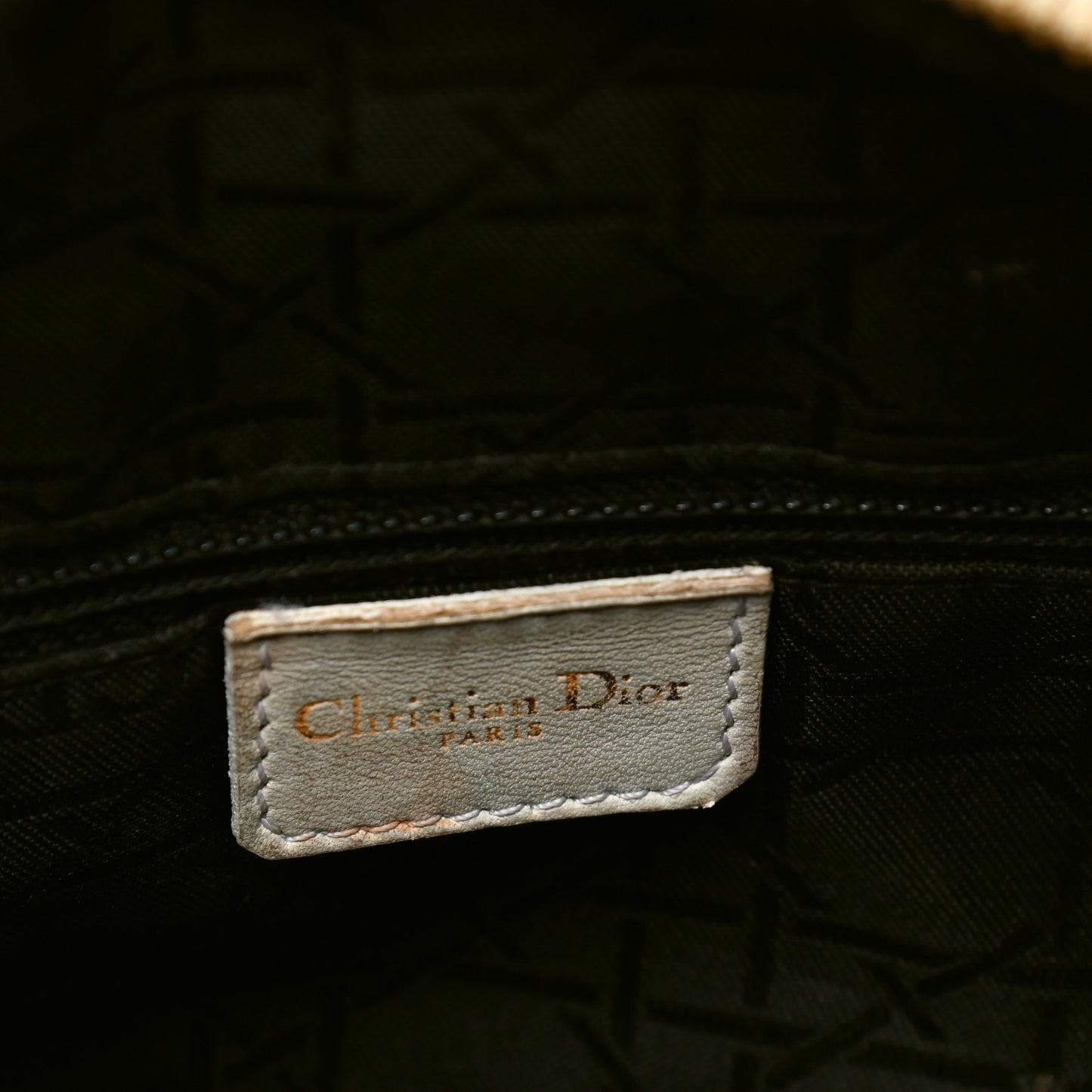 Patent Cannage Large Lady Dior Beige