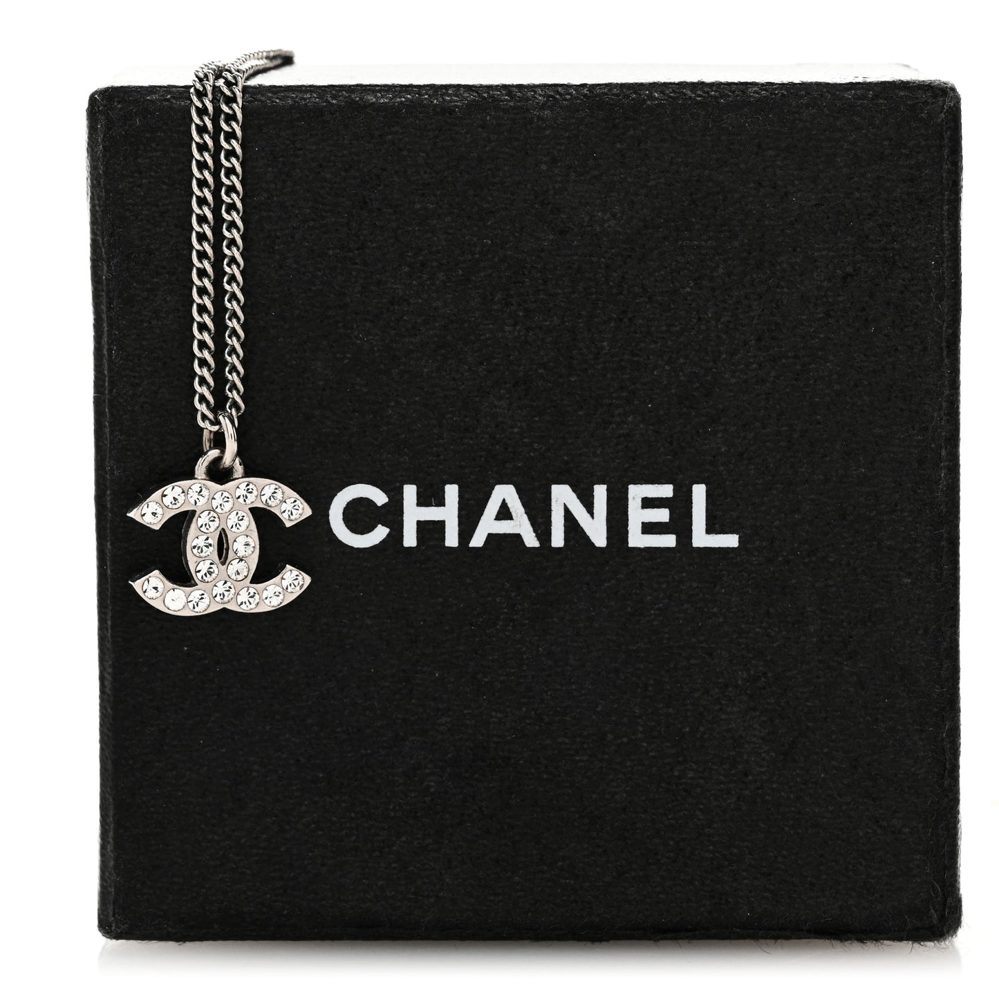 Crystal Timeless CC Necklace Silver