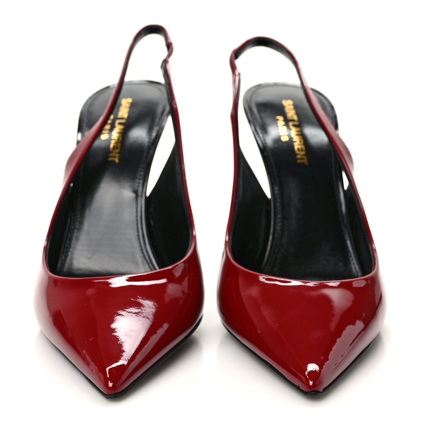 Saint Laurent Patent Calfskin Zoe 105 Slingback Pump 39 Red 2 of 10
