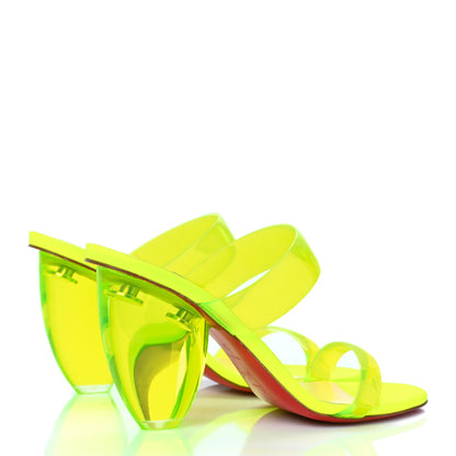 Christian Louboutin PVC Ovida 85 Slide Sandals 37 Yellow 4 of 7