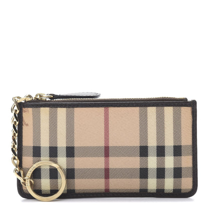 Burberry Haymarket Check Lindal Coin Case Chocolate 1 of 6