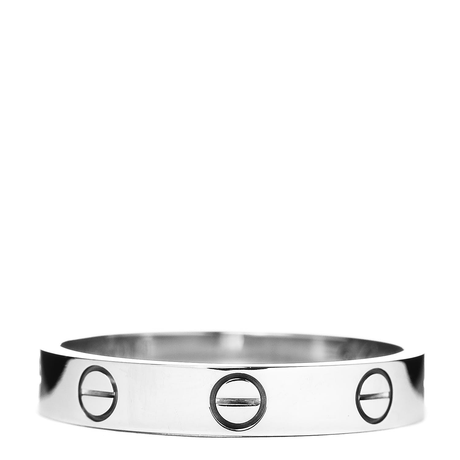 Cartier 18K White Gold 3.5mm LOVE Wedding Band Ring 57 8 3 of 5
