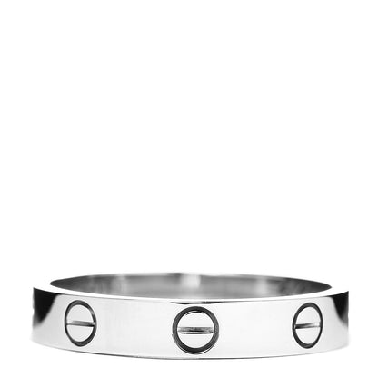Cartier 18K White Gold 3.5mm LOVE Wedding Band Ring 57 8 3 of 5