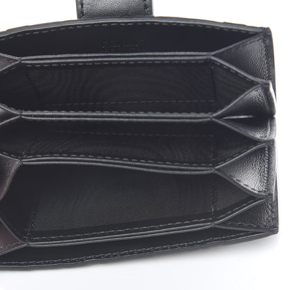 Fendi Vitello Liberty F is Fendi Bi-Color FF 1974 Embossed Gusseted Card Holder Maya Black 5 of 8