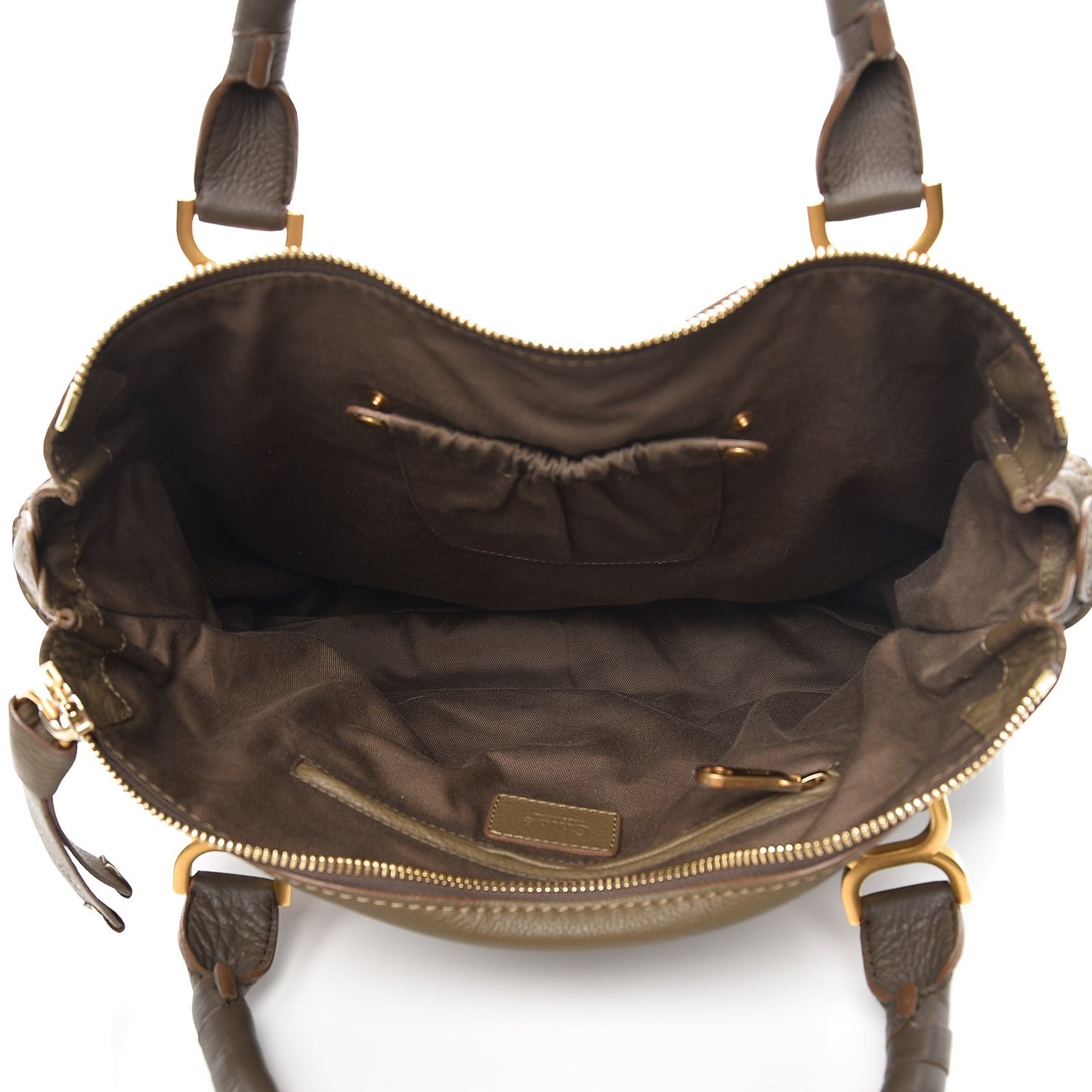 Calfskin Large Marcie Satchel Anchor Grey