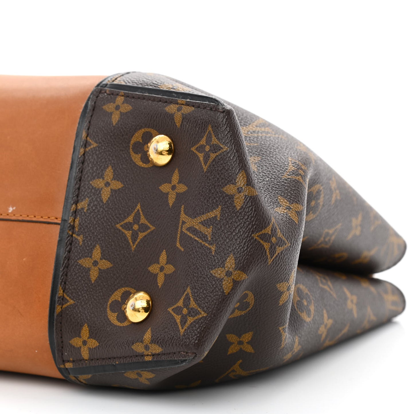 Monogram Cuir Orfevre Tote W PM Noisette