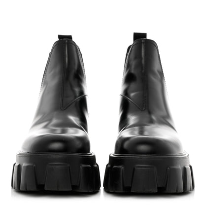 Prada Spazzolato Rois Monolith Chelsea 55mm Ankle Boots 36.5 36.5 Black 2 of 9