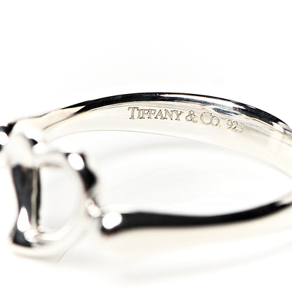 Tiffany Sterling Silver Elsa Peretti Open Heart Ring 50 5.25 4 of 5