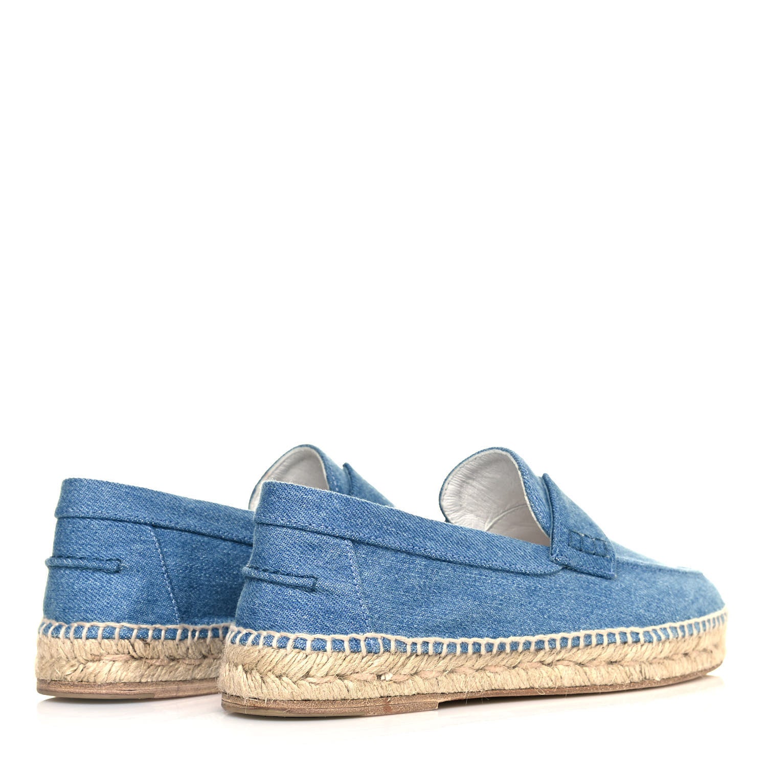 Hermes Denim Canvas Womens Trip Espadrilles 36 Bleu Clair 4 of 8