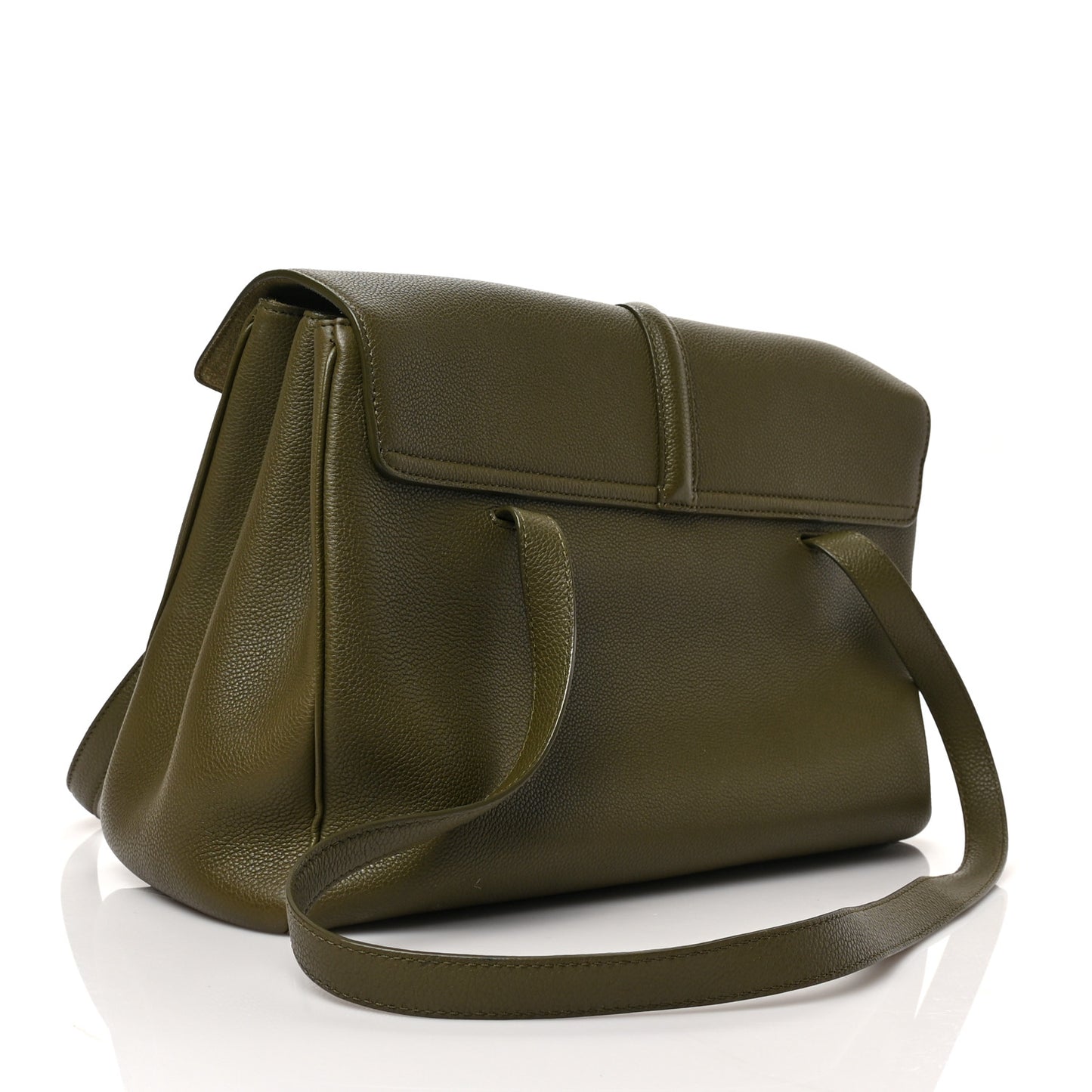 Grained Calfskin Medium Soft 16 Bag Dark Olive
