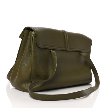 Celine Grained Calfskin Medium Soft 16 Bag Dark Olive 3 of 8