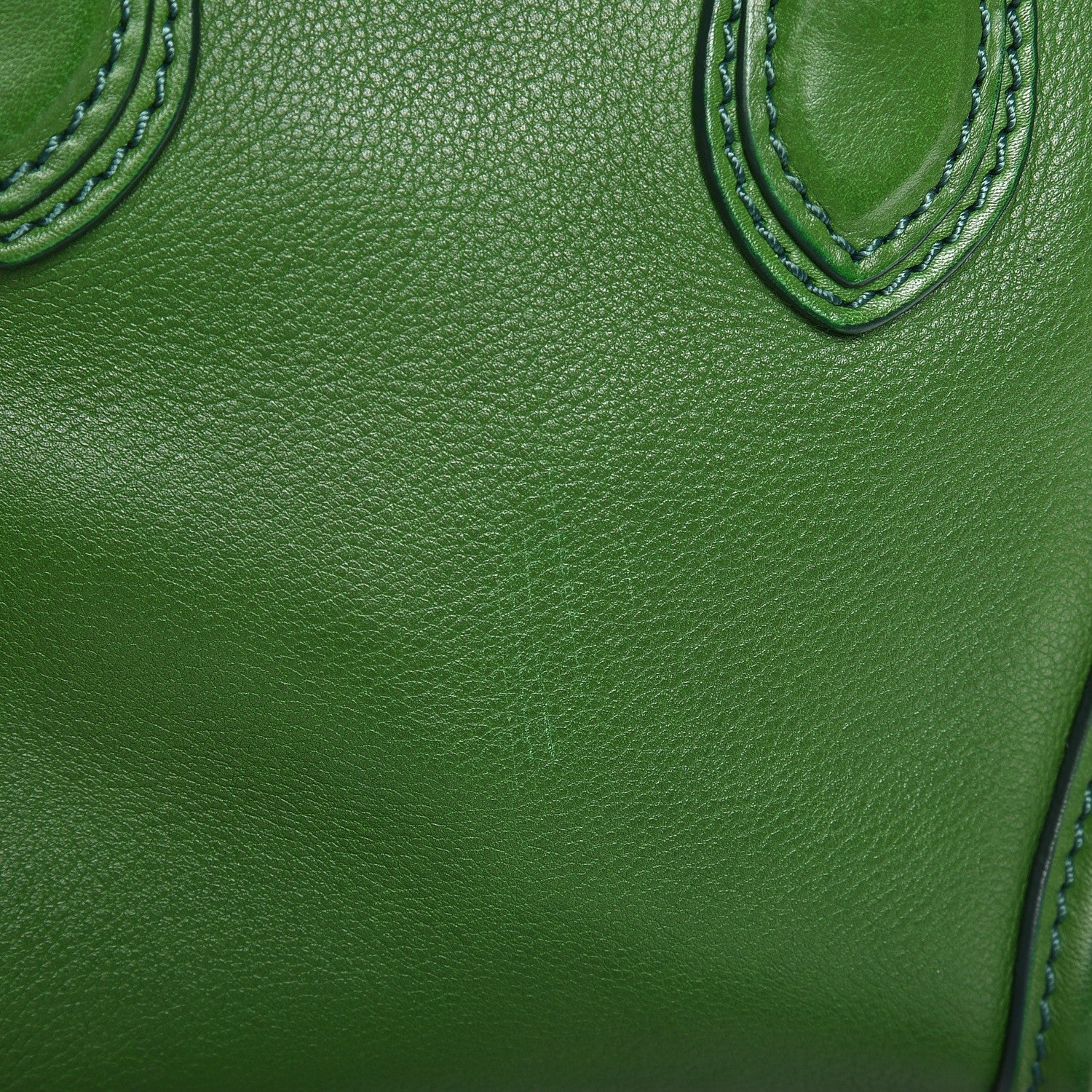 Celine Smooth Calfskin Nano Luggage Green 11 of 12