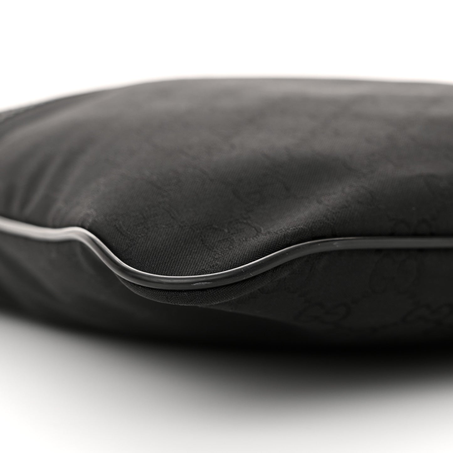 Nylon Monogram Medium Flat Messenger Bag Black