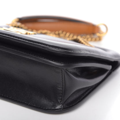 Fendi Vitello Glacier Karligraphy Pocket Shoulder Bag Black Gingerbread 9 of 11