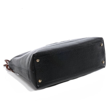 Chanel Caviar CC Wood Chain Hobo Black 4 of 8