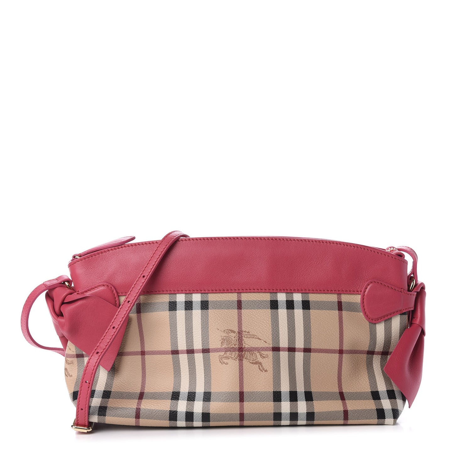 Haymarket Check Bow Tie Crossbody Bag Peony