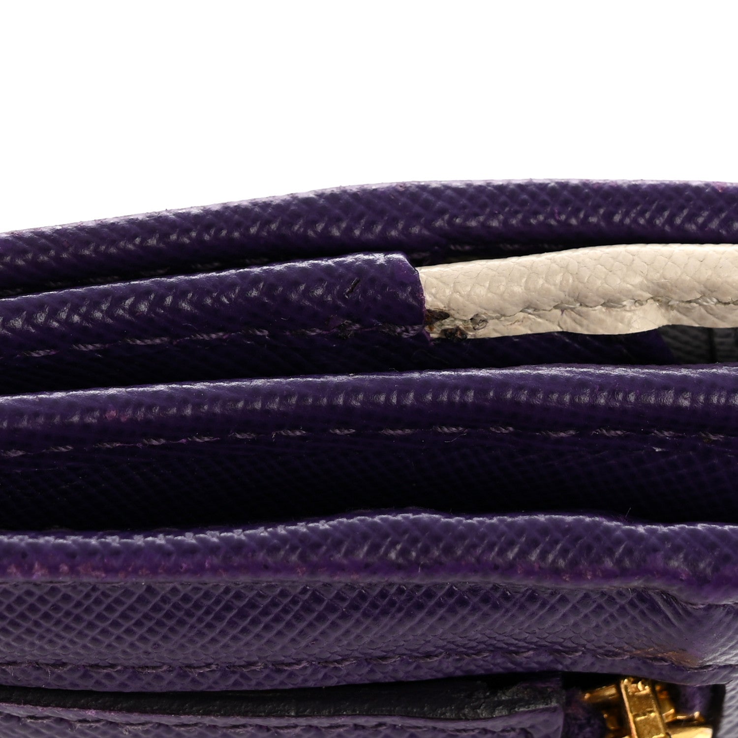 Prada Saffiano Lux Continental Flap Travel Wallet Viola Multicolor 10 of 11