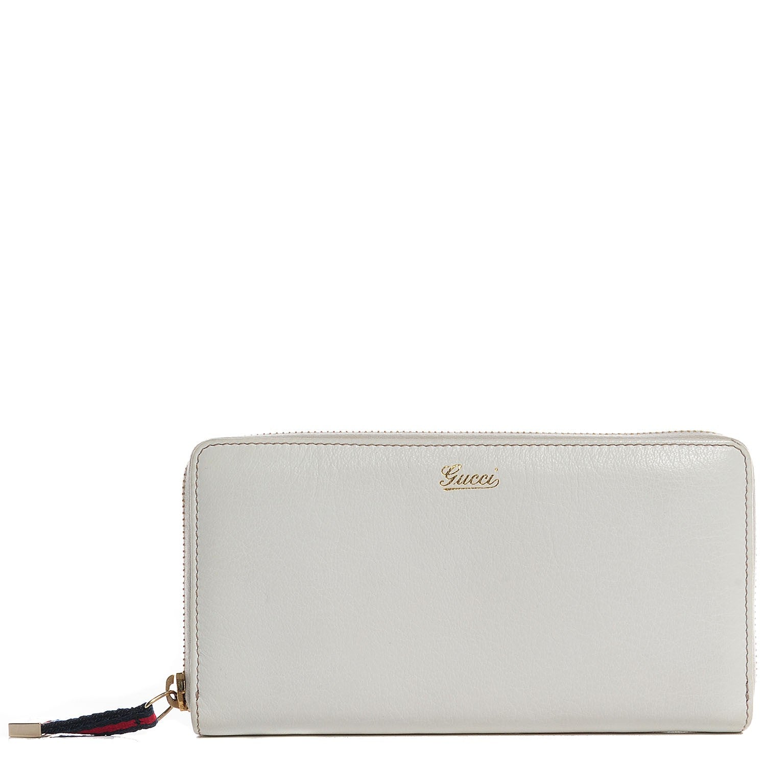Gucci Calfskin Capri Zip Around Wallet White 1 of 8