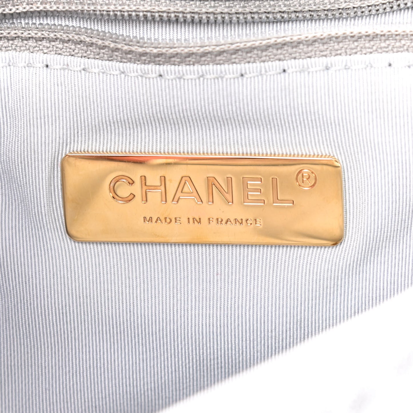 Metallic Lambskin Quilted Medium Chanel 19 Flap Silver