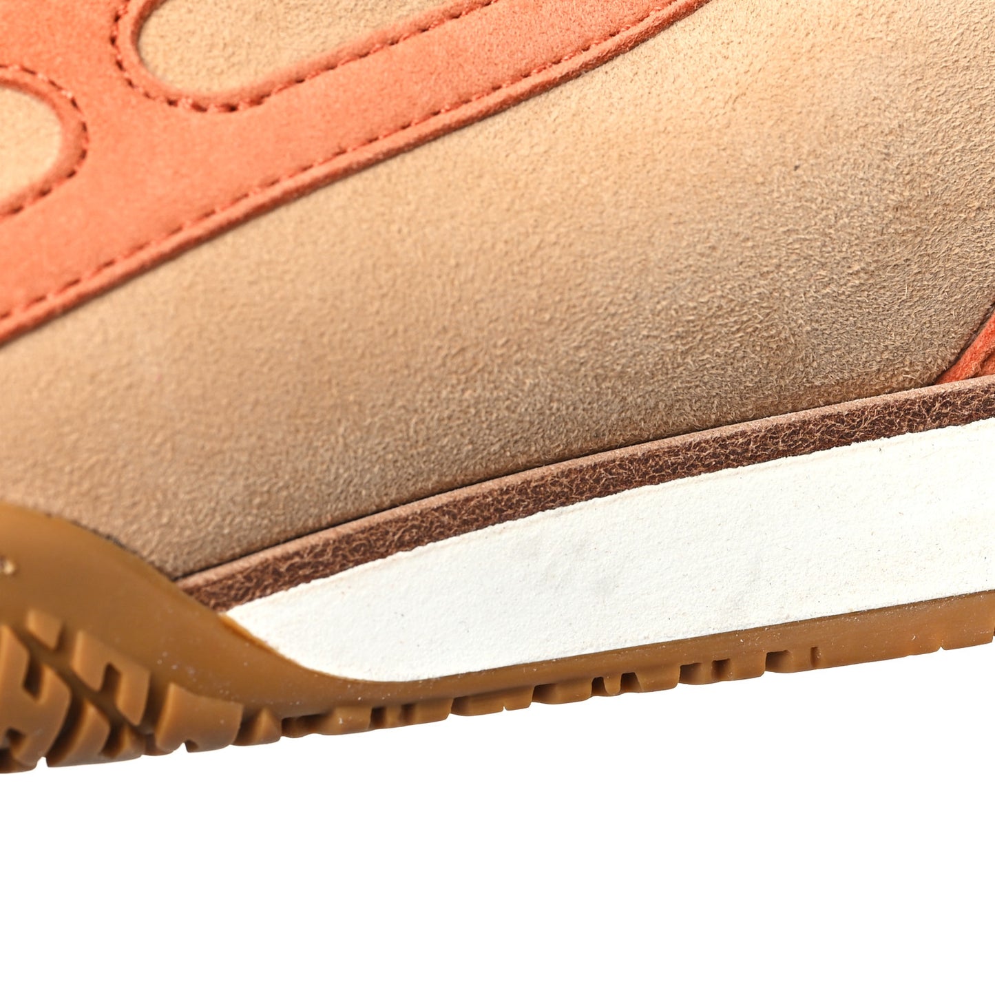Suede Goatskin Jet Sneakers 40 Beige Natura Orange Nacarat