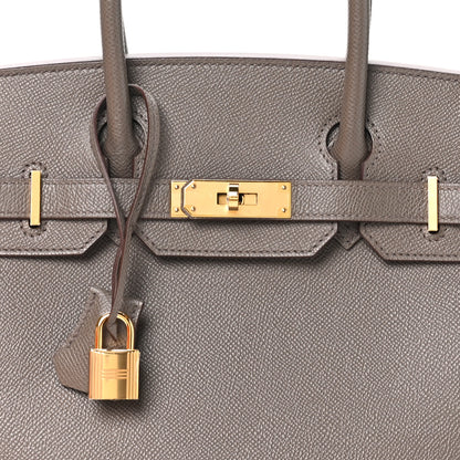 Hermes Epsom Birkin Sellier 30 Etain 7 of 9