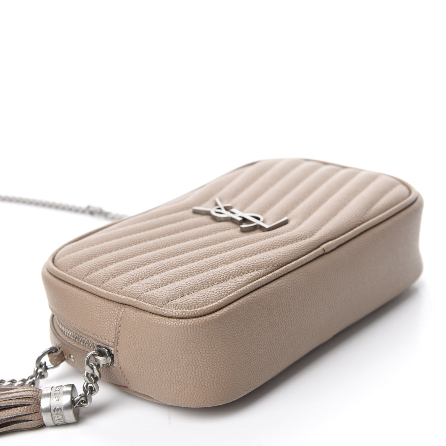 Grain De Poudre Matelasse Monogram Mini Lou Camera Bag Dark Beige